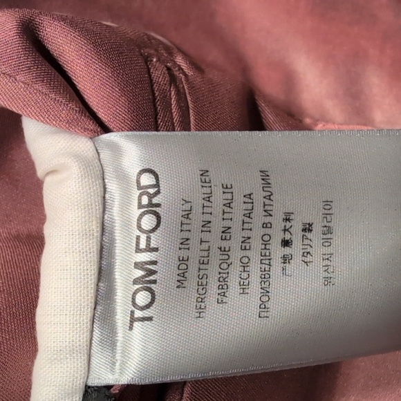 Tom Ford Women's Pink Velvet Peak Lapel Slim Fit Blazer Size IT42/US6 - Picture 11 of 15